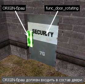 Размещение ORIGIN-браша при создании вращающейся двери