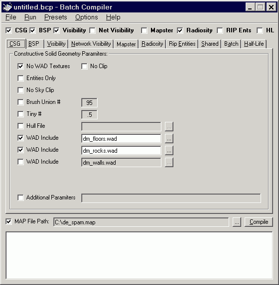 Интерфейс программы Batch Compiler