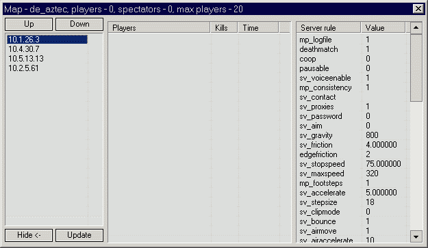 Интерфейс программы CS Monitor