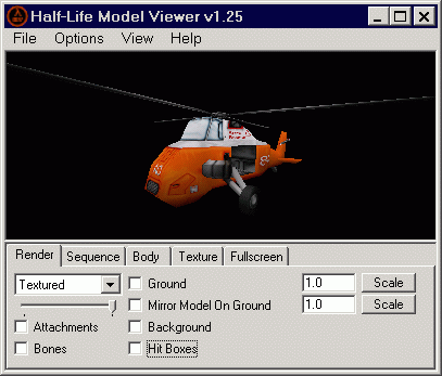 Интерфейс программы Half-Life Model Viewer
