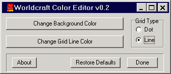 Интерфейс программы Worldcraft Color Editor