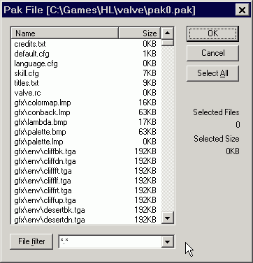 Извлечение файлов из PAK-архива