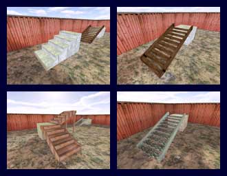 Изображения лестниц с тестовой карты
