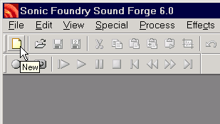 В Sound Forge жмем кнопку «New»