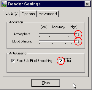 Окно Render Settings: в нем устанавливается качество рендеринга