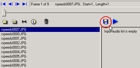 Жмем изображение дискетки для определения свойств AVI-файла